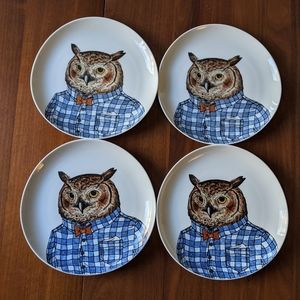 West Elm Owl Salad Plates
